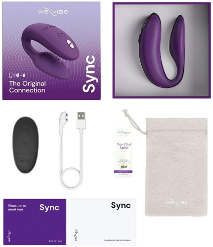 Смарт-вибромассажер для пар We-Vibe Sync 2 фиолетовый фото 9