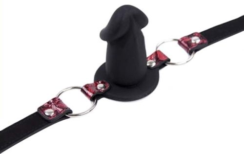 Кляп-фаллос на дизайнерском ремешке S фото 4