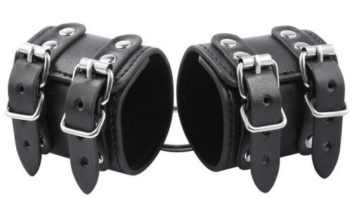 Широкие черные поножи с кольцом фото 3