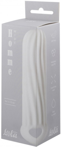 Фаллоудлинитель с кольцом Homme Wide White + 1,5 см фото 3