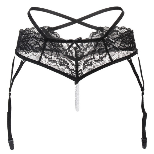 Кружевные трусики-пояс с жемчужной нитью Erolanta Wendy 46-48 фото 5