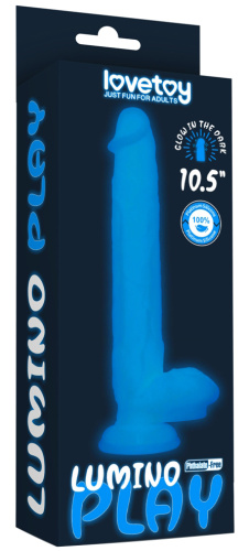 Светящийся в темноте фаллос на присоске Lumino Play Dildo 27 см фото 9