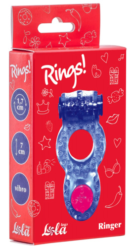 Тянущееся виброкольцо для эрекции Rings Ringer Purple фото 4
