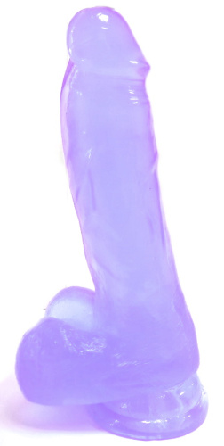 Реалистичный фиолетовый фаллос с рабочей длиной 12,5 см фото 2