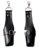 Черные БДСМ фиксаторы для кистей рук