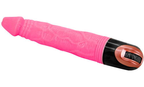 Реалистичный вибратор розового цвета 22 см фото 9
