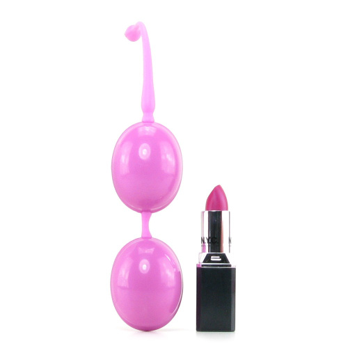 Каплевидные вагинальные шарики Lamour розовые фото 4