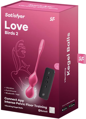 Вагинальные смарт-шарики с вибрацией Satisfyer Love Birds 2 красные фото 6