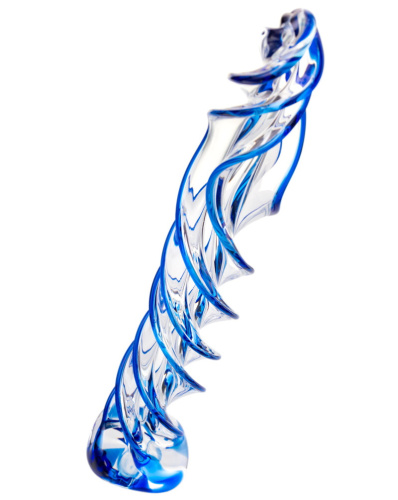 Фаллоимитатор из стекла спиральный 18 см фото 3