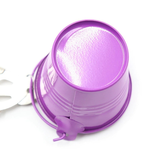 Серебряные клипсы на соски с фиолетовыми ведерками фото 7