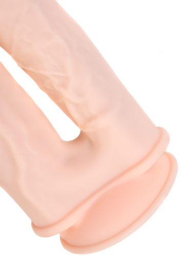 Двойной фаллоимитатор с присоской RealStick Silicone Armie H 19 см фото 9