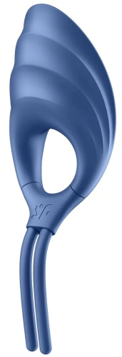 Эрекционное кольцо-лассо с вибрацией Satisfyer Swordsman синего цвета фото 6