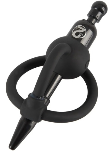 Пластиковый уретральный виброплаг с силиконовым кольцом под головку Penis Plug фото 2