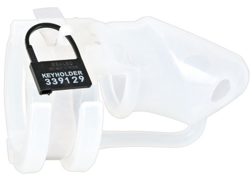 Прозрачный пояс верности из силикона PenisCage фото 3