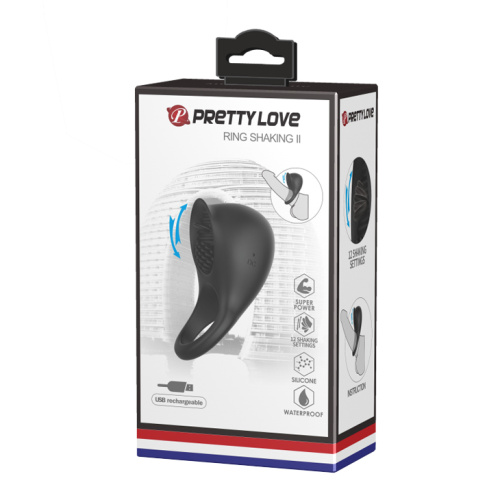 Эрекционное виброкольцо Pretty Love Ring Shaking 2 перезаряжаемое фото 9