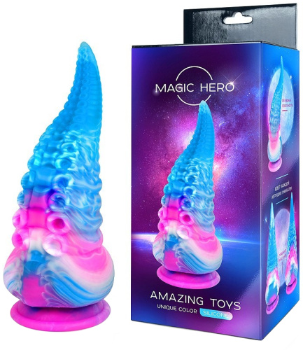 Разноцветный фаллос в виде щупальца Magic Hero 21 см