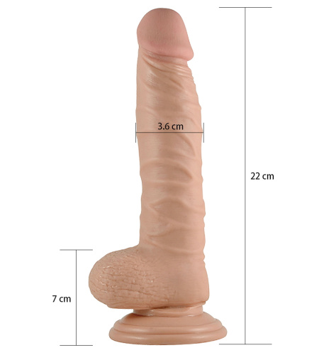 Реалистичный телесный фаллоимитатор Real Extreme 22 см фото 3