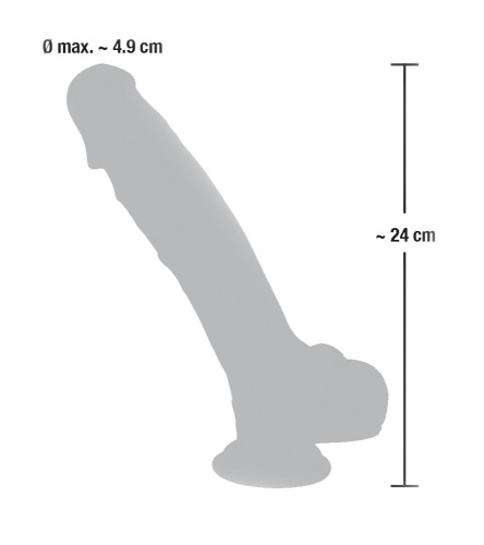 Фаллоимитатор реалистик Medical Silicone Dildo 24 см фото 6