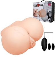 Мастурбатор с двойным отверстием и вибрацией