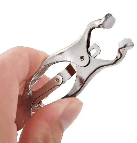 Серебряные клипсы на соски с цепочкой фото 3