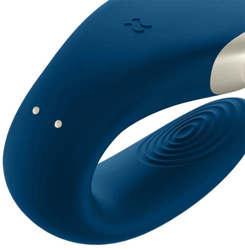 Смарт-стимулятор для пар Satisfyer Double Love голубой фото 5