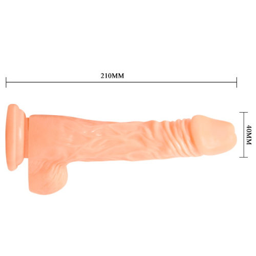 Реалистичный загнутый фаллос на мощной присоске 21 см фото 3