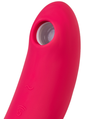 Вакуумный стимулятор с вибростимулирующим отростком Satisfyer Twirling Pro красный фото 7