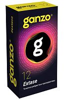 Презервативы Ganzo №12 Extase точечно-ребристые
