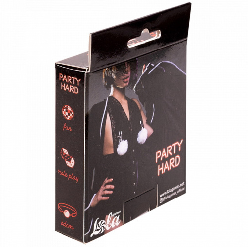 Зажимы на соски с белым мехом Party Hard Angelic White фото 6