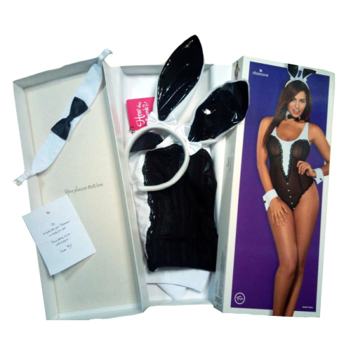 Эротическое боди кролика с ушками Bunny teddy S/M фото 4