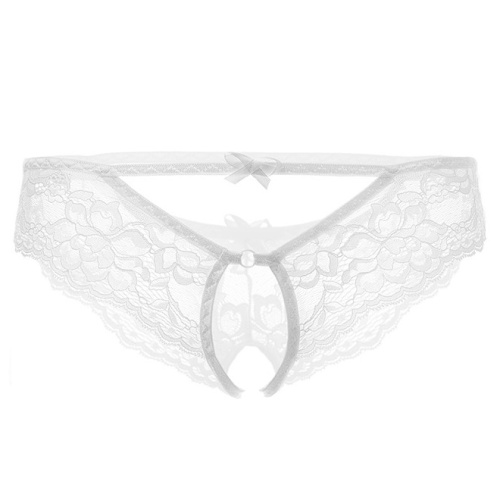 Белые кружевные трусики с миниатюрным колечком Erolanta Jennifer М фото 4