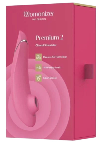 Бесконтактный стимулятор клитора Womanizer Premium 2 Raspberry фото 10