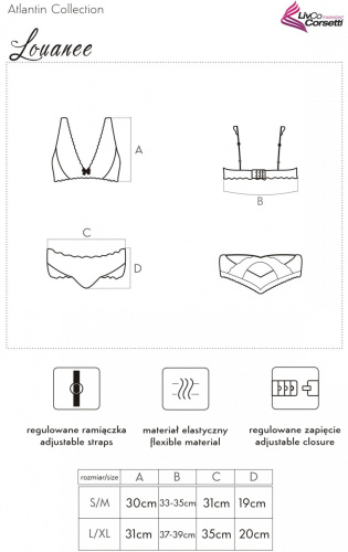 Изящный черный комплект с бежевым кружевом Louanee S/M фото 5