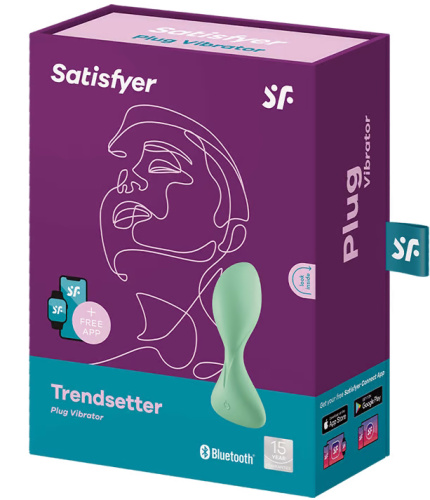 Анальный смарт-стимулятор с вибрацией Satisfyer Trendsetter зеленый фото 9