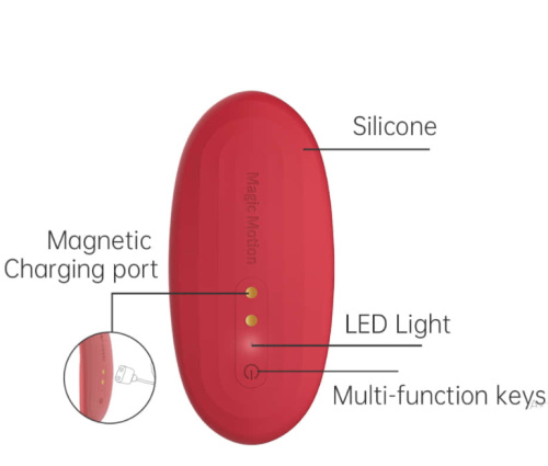 Смарт-вибратор в трусики Magic Motion Nyx красный фото 8
