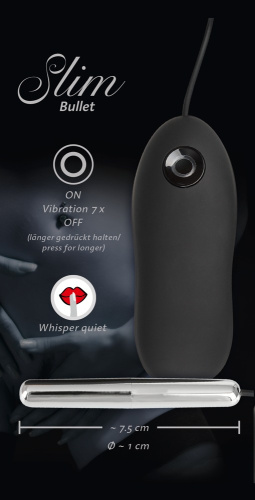 Вибропуля с пультом управления Slim Bullet фото 7