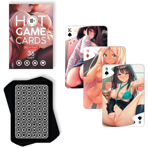 Эротические игральные карты Hot Game Cards Хентай 36 карт 18+ фото 3