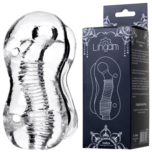 Прозрачный мастурбатор Lingam Indira