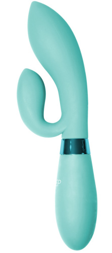 Вибратор с клиторальным стимулятором Indeep Gina Turquoise фото 4