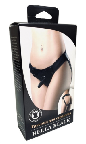 Трусики для страпона со штырьком Bella Black фото 4