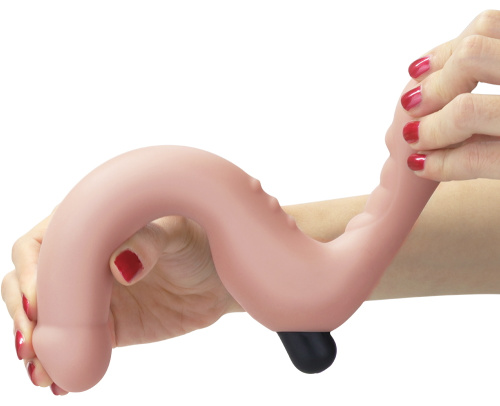 Безремневой страпон с вибрацией и пультом ДУ Rechargeable Ijoy 20 см фото 2