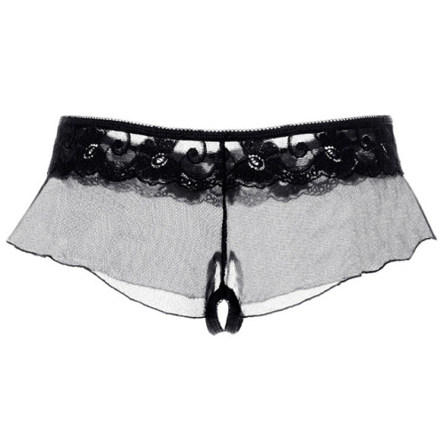 Эротические трусики-юбочка из стрейч-сетки черные р-р 50-52 фото 4