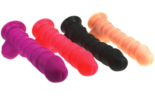 Рельефный фаллоимитатор телесного цвета X-Men 22 см фото 5