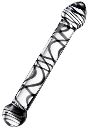Двусторонний фаллос из стекла Sexus Glass 21 см фото 2
