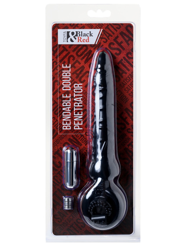 Вибронасадка для двойного проникновения Toyfa черная 24 см фото 6