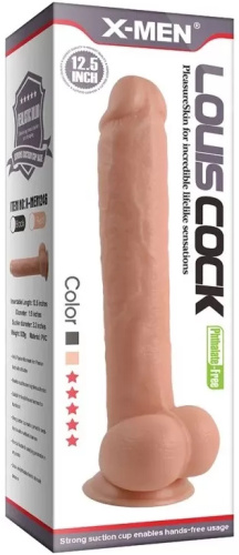 Фаллос-гигант черного цвета X-Men Louis Cock 32 см фото 3