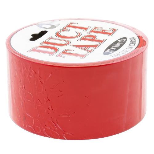 Бондажный скотч Duct Tape красный 15 м фото 2