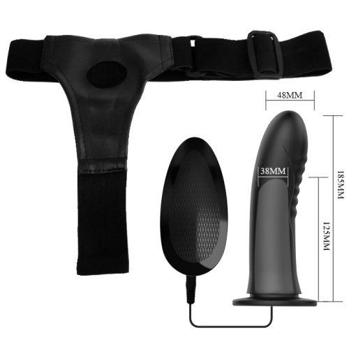 Черный фаллопротез с вибрацией Pretty Love Myron 19 см фото 6