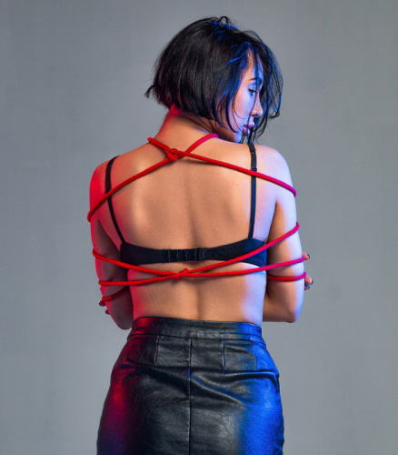 Красная веревка для бондажа Party Hard Do Not Disturb 5 м фото 4