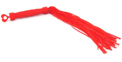 Красная силиконовая плеть Elite Silicone Whip Red 47 см фото 3
